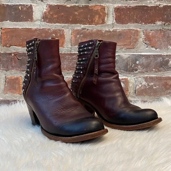 Denver Brown Studded Lady Gabriel Ankle Boots, Size 7.5 - Picture 7 of 17